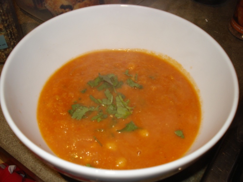 Great soup, destroyed by coriander